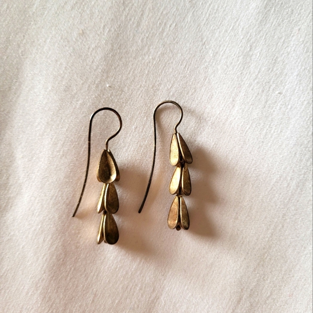 Tarnished silver artisan crafted earrings